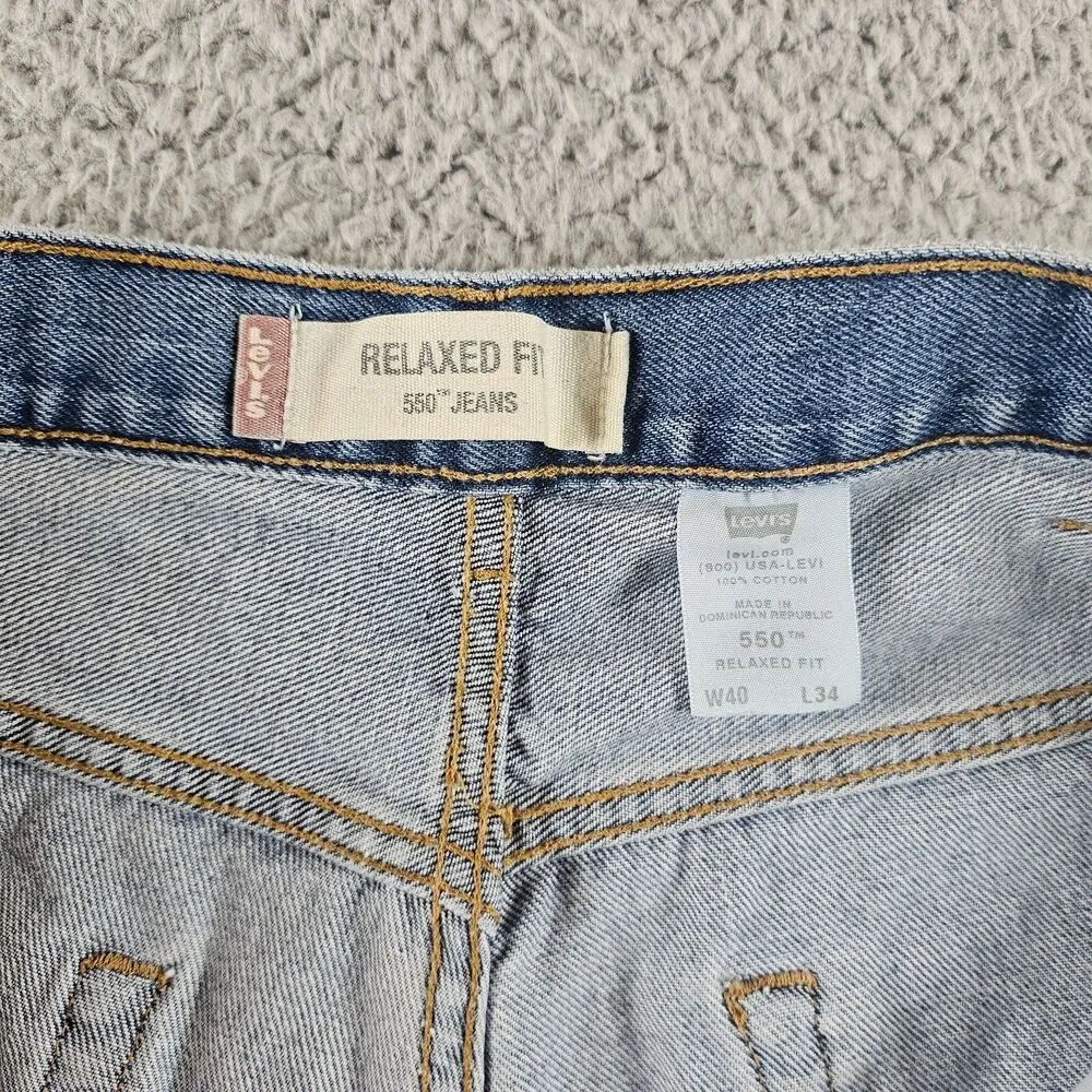 Vintage Levis 550 Jeans Mens 37x32* Blue Denim Relaxed Tapered Y2K Casual Skater